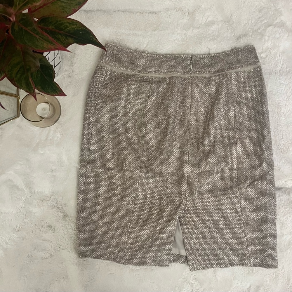 Ann Taylor Gold Tweed Skirt